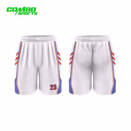 Wholesale Price Men′ S Basketball Jersey Custom Sublimated Printing Logo Sportswear Design Embroidery Sports Casual Mesh Basketball Shorts