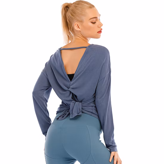 Women Long Sleeve Ultra Soft Skin Feel Compression Yoga Tops
